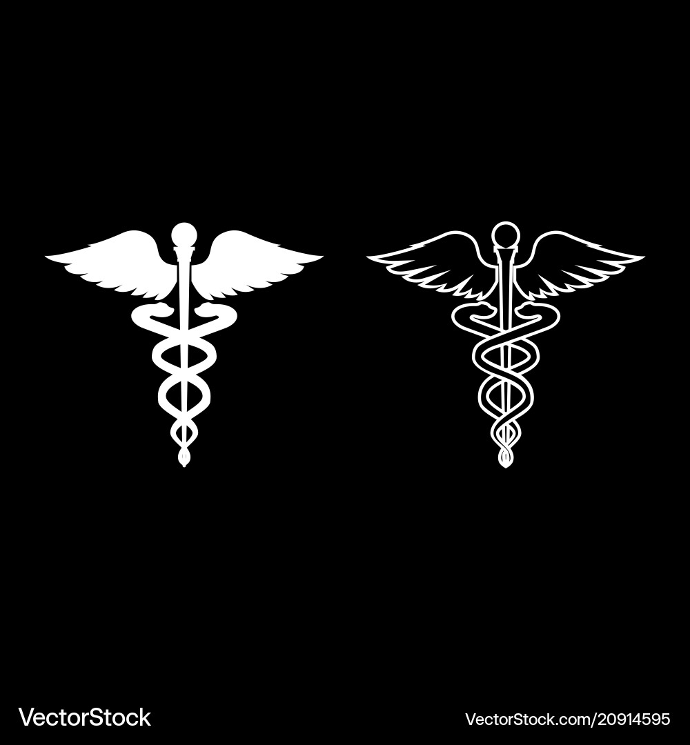 Caduceus Medical Symbol - Asclepius Icon Vektorbild