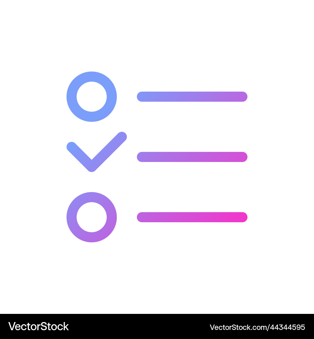 Checklist pixel perfect gradient linear ui icon Vector Image