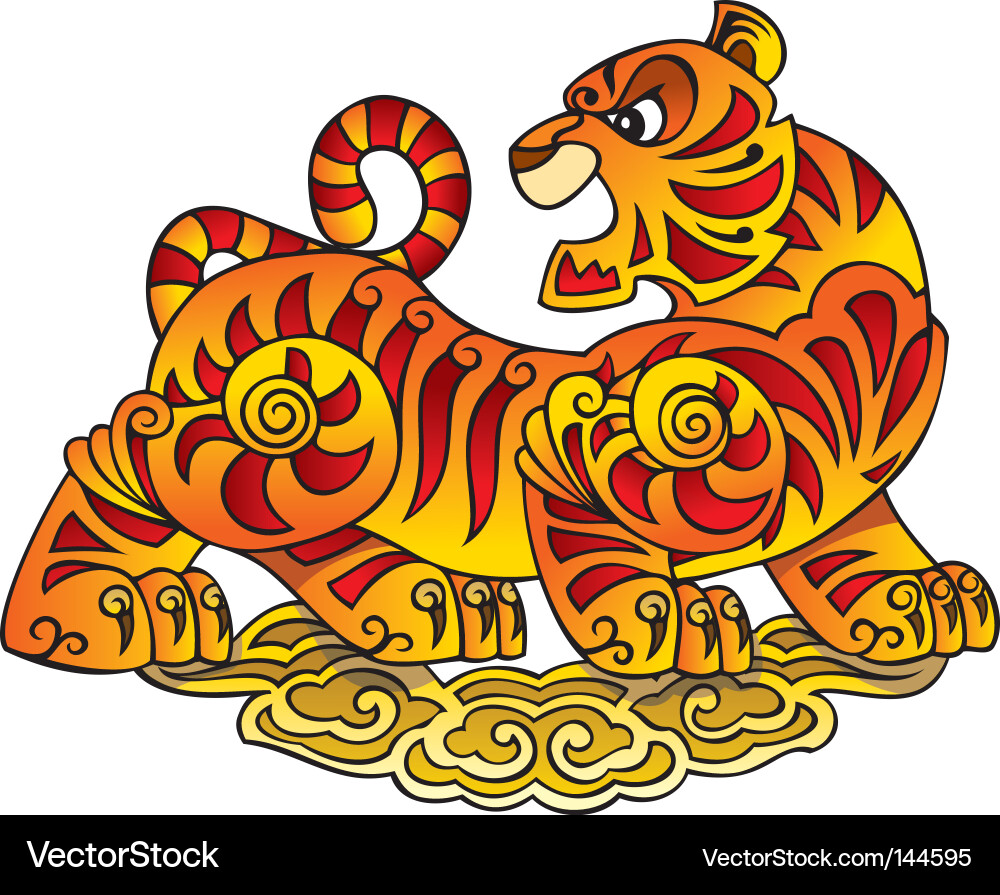 Chinese Tiger Symbol Vector Image