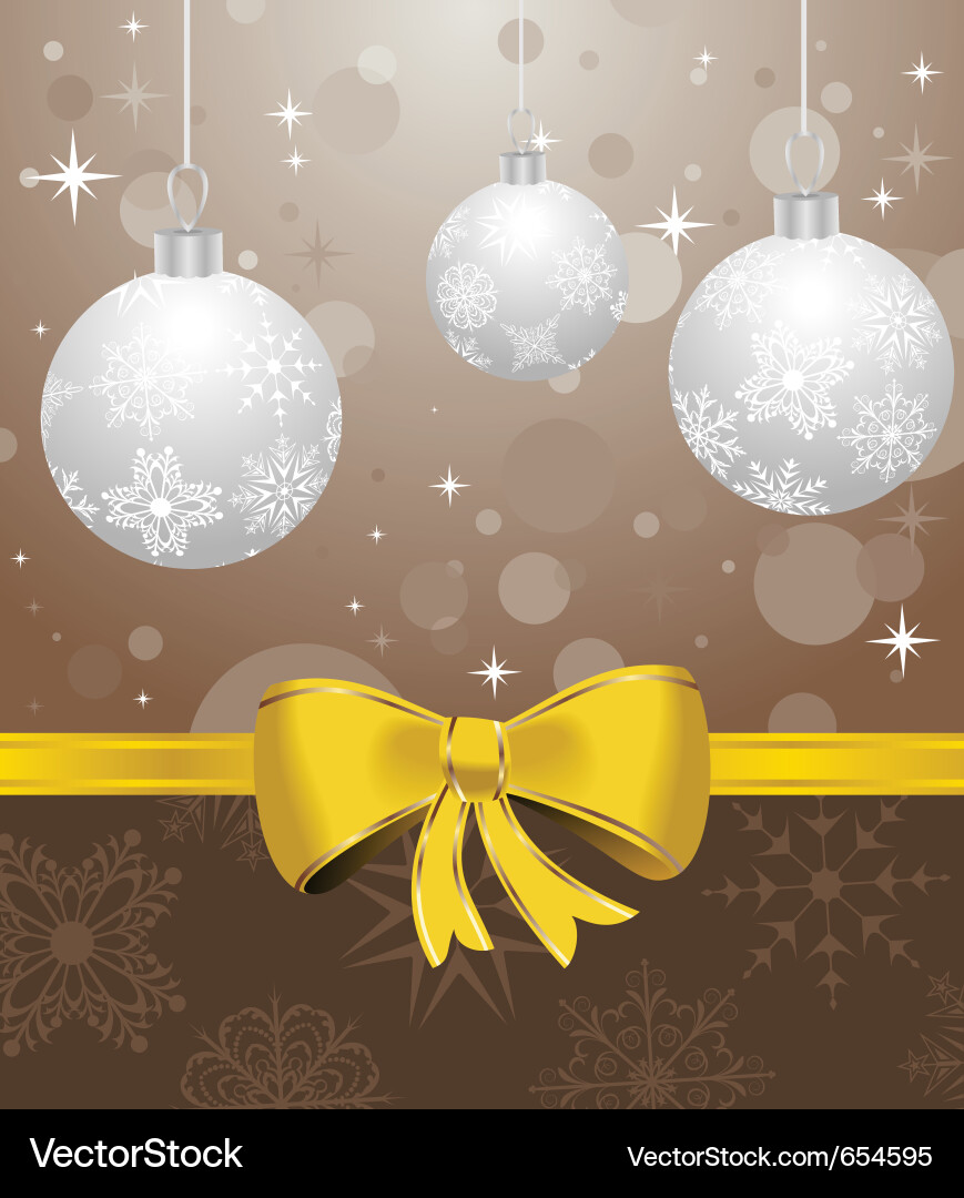 Christmas Balls Festive Background Vector Image