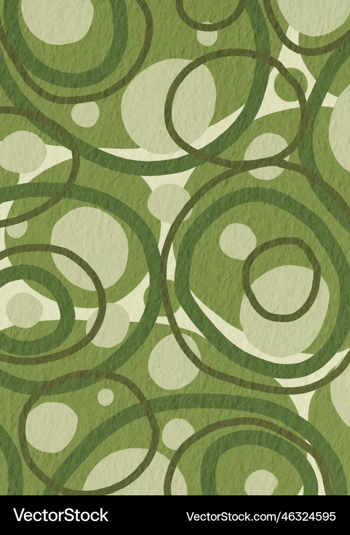 Circle line and shape abstract green color vector image
