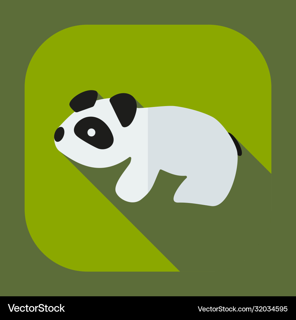 Flat modern design with shadow icons pandas Flat modern design with shadow icons pandas Vector Image