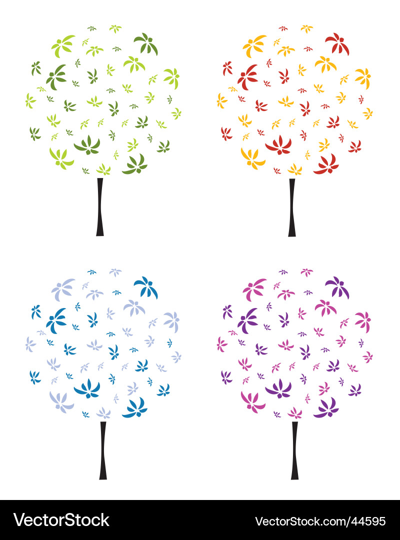 Floral tree Vector Image