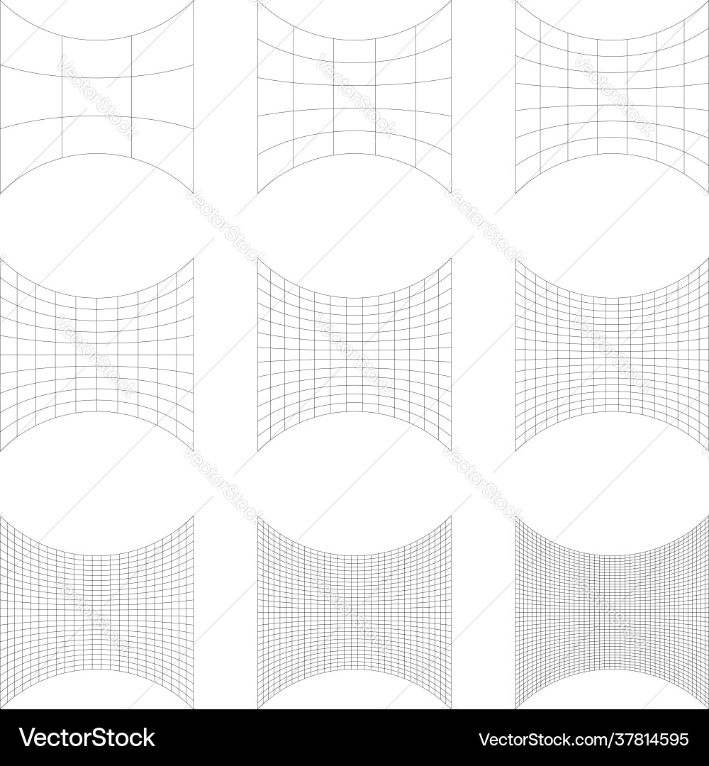 Grid mesh lattice grating with distort deform Grid mesh lattice grating with distort deform vector image