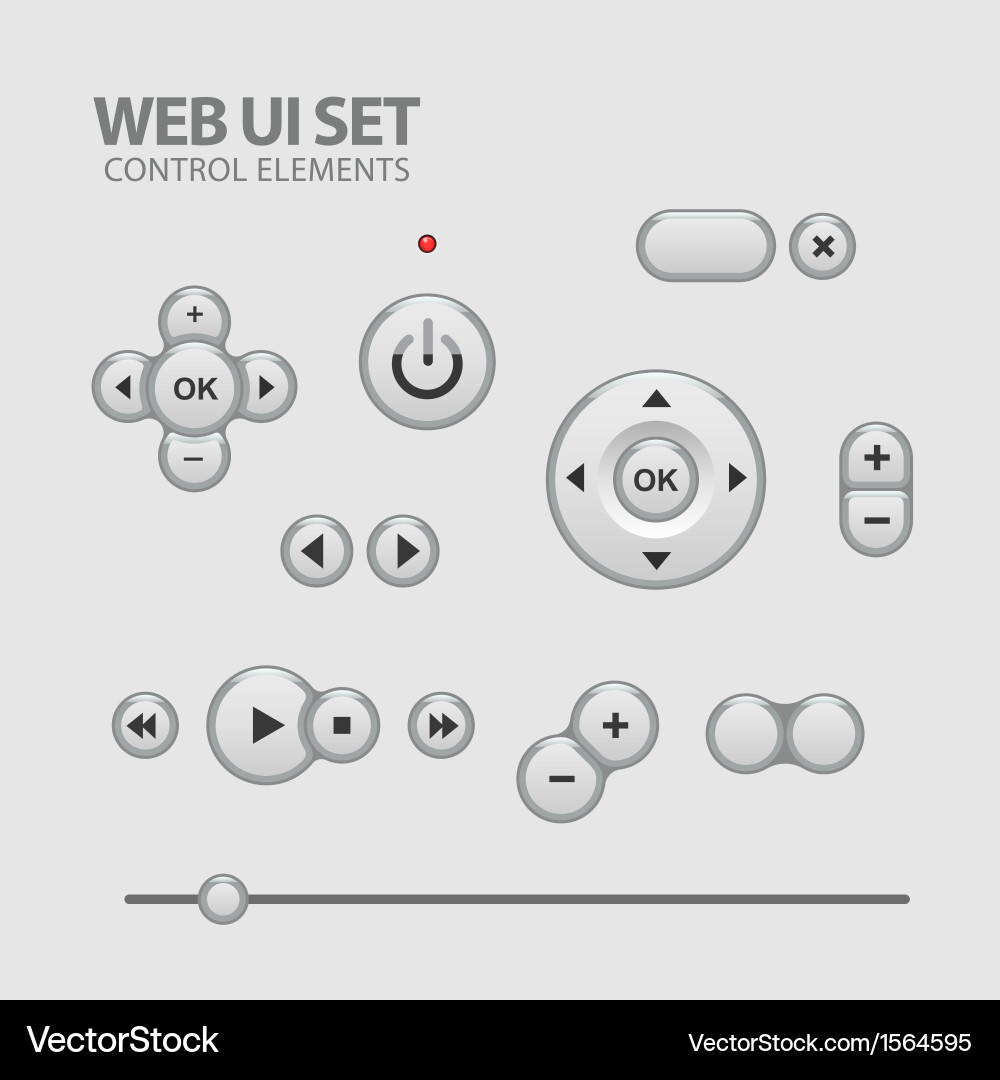 Licht web ui Elemente Design grau vektorbild