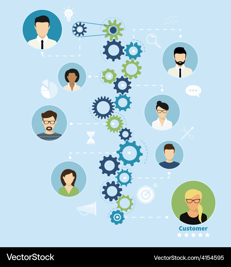 Project team Royalty Free Vector Image - VectorStock