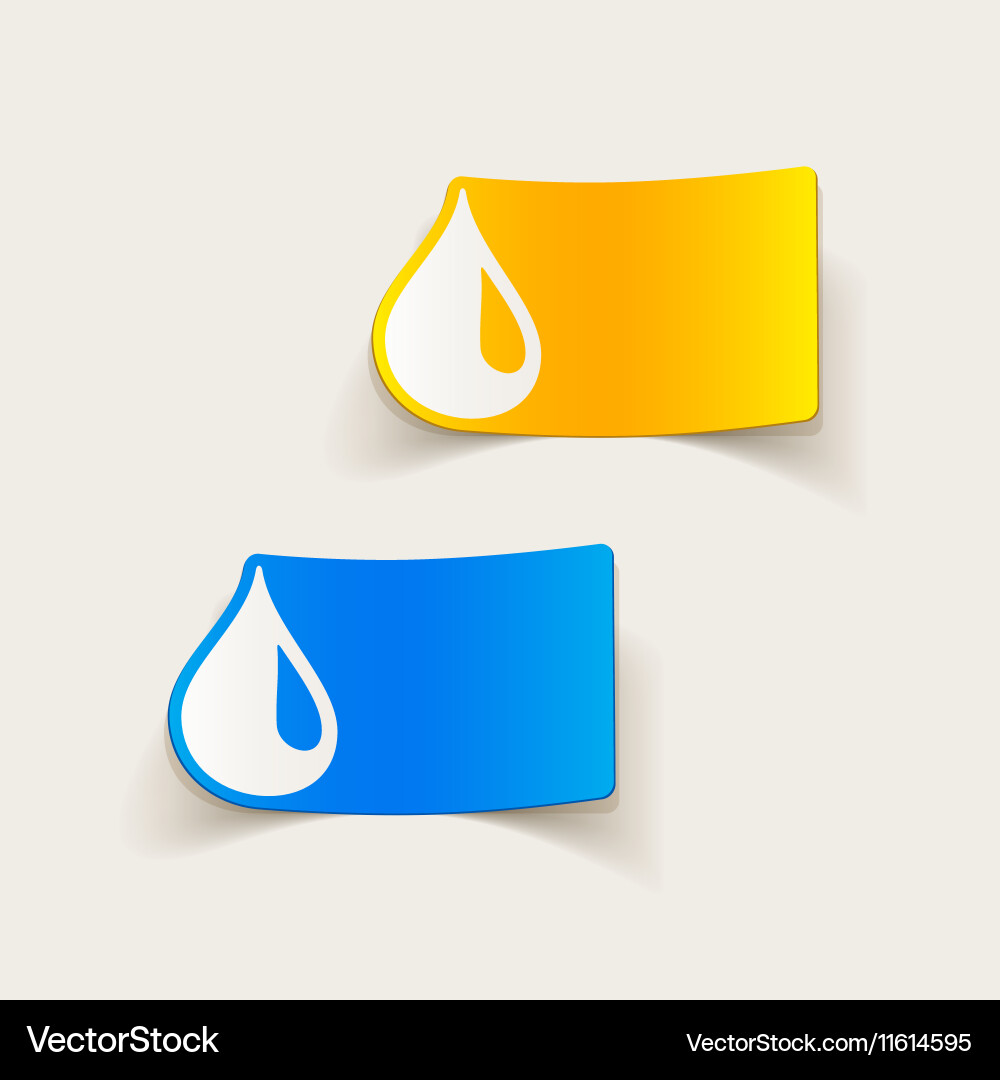Realistic design element drop Vector Image