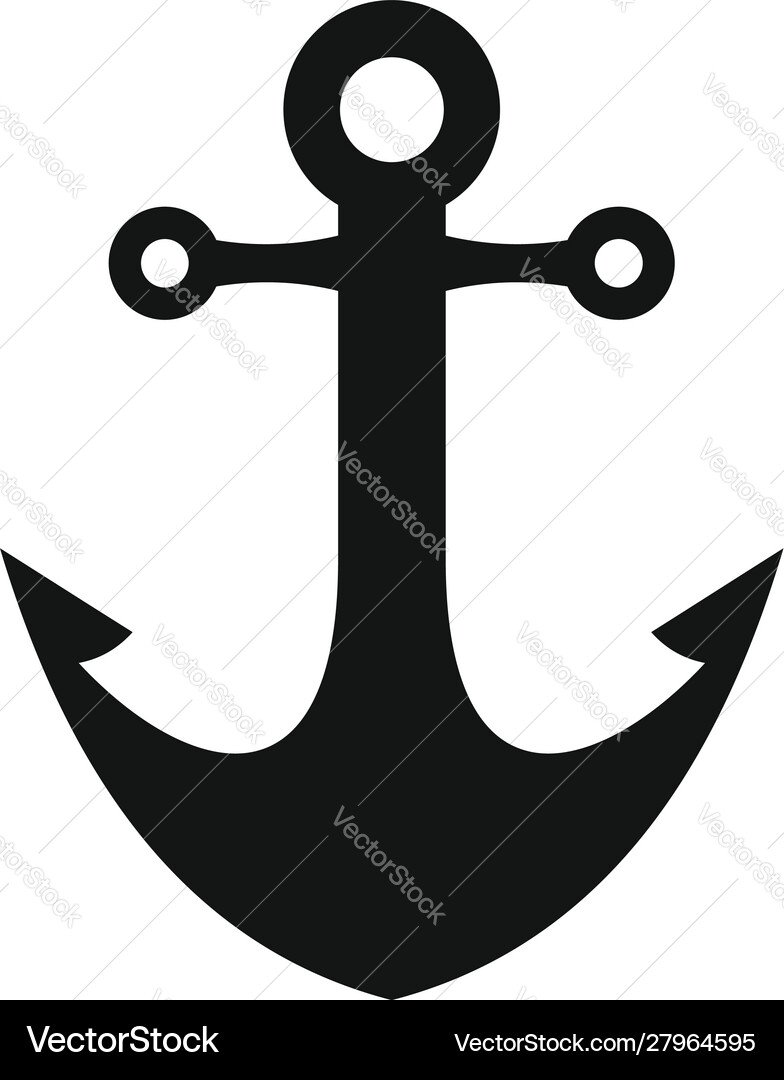 Shape anchor icon simple style Vector Image