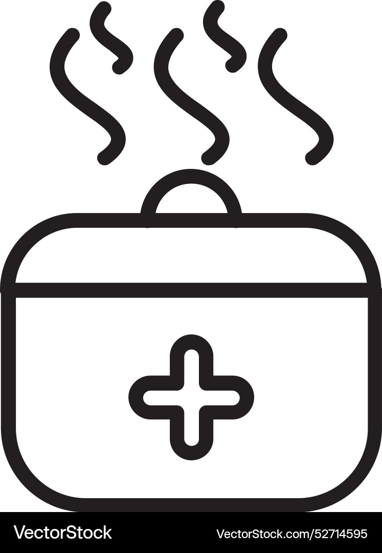 Steaming line icon design Vector Image