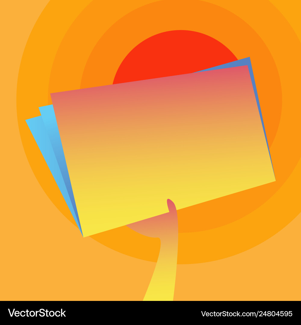 Two tone folder with paper inside Vector Image