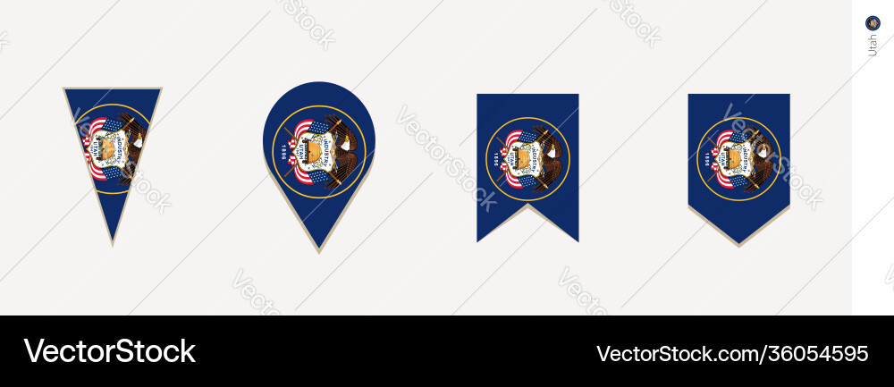Utah flag in vertical design Vector Image