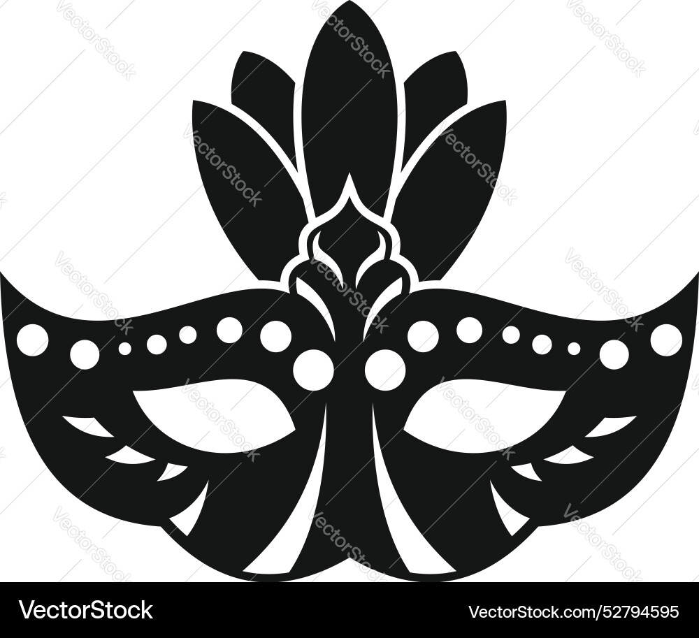 Venetian carnival mask with feathers Venetian carnival mask with feathers vector image