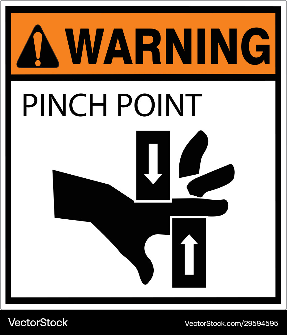 Warning pinch point design Royalty Free Vector Image