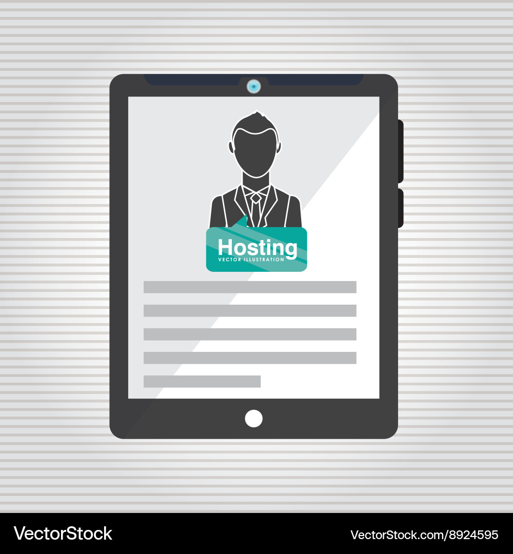 Web hosting design vector image
