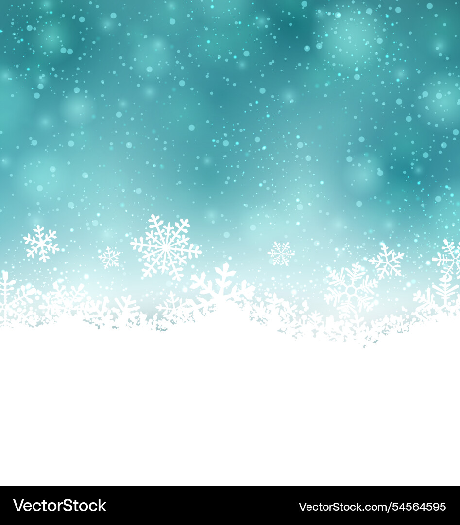 Winter background with snowflakes and bokeh Winter background with snowflakes and bokeh vector image