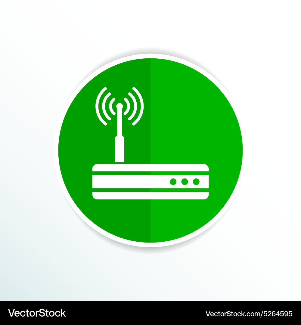 Wireless router icon wifi adsl ethernet modem hub vector image