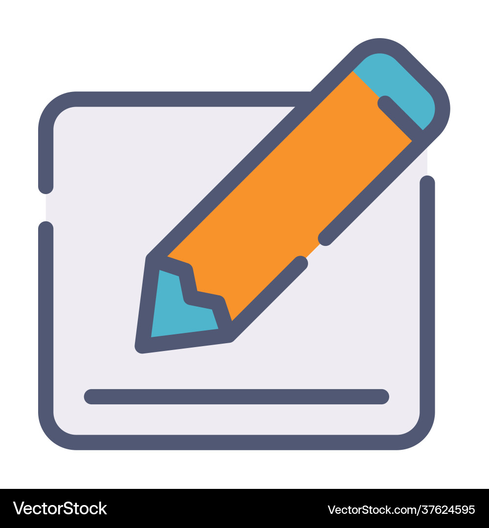Write pen form field single isolated icon Vector Image