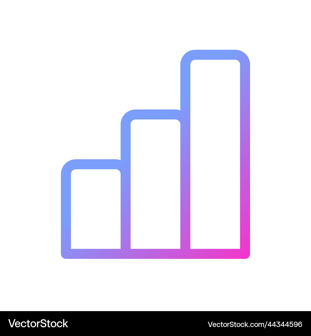 Bar-Diagramm perfekte Gradienten lineare ui-Symbol Bar-Diagramm perfekte Gradienten lineare ui-Symbol vektorbild