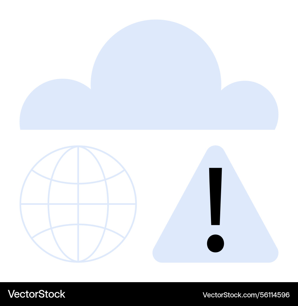 Cloud computing risk with global internet network Cloud computing risk with global internet network vector image