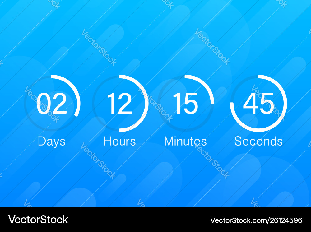 Countdown Timer UI App vector image