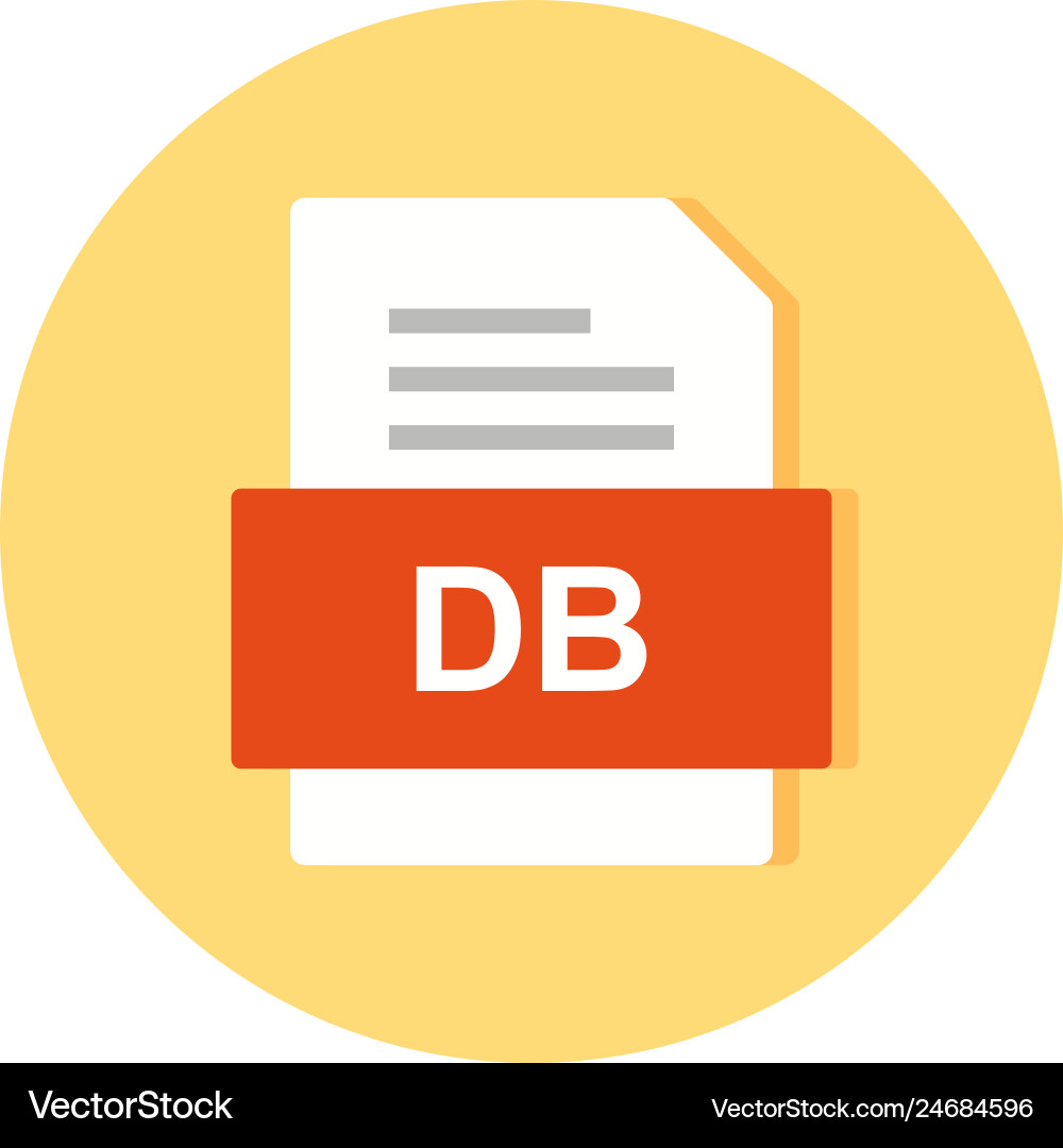 Db file document icon vector image