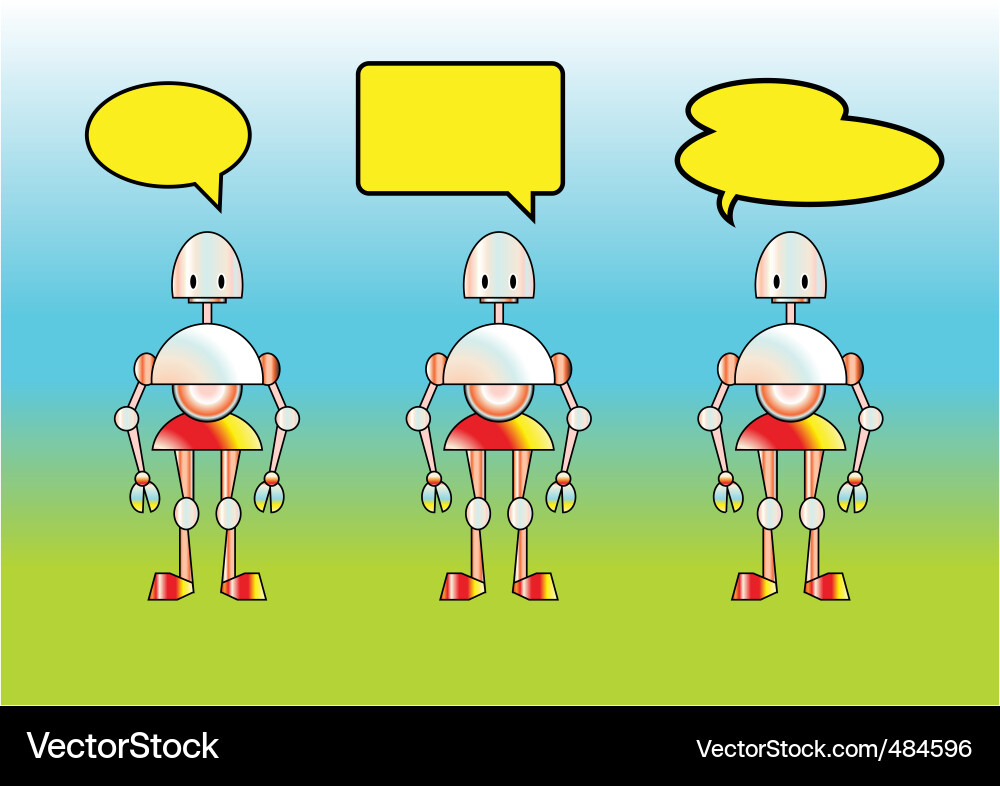 Funny robots Vector Image