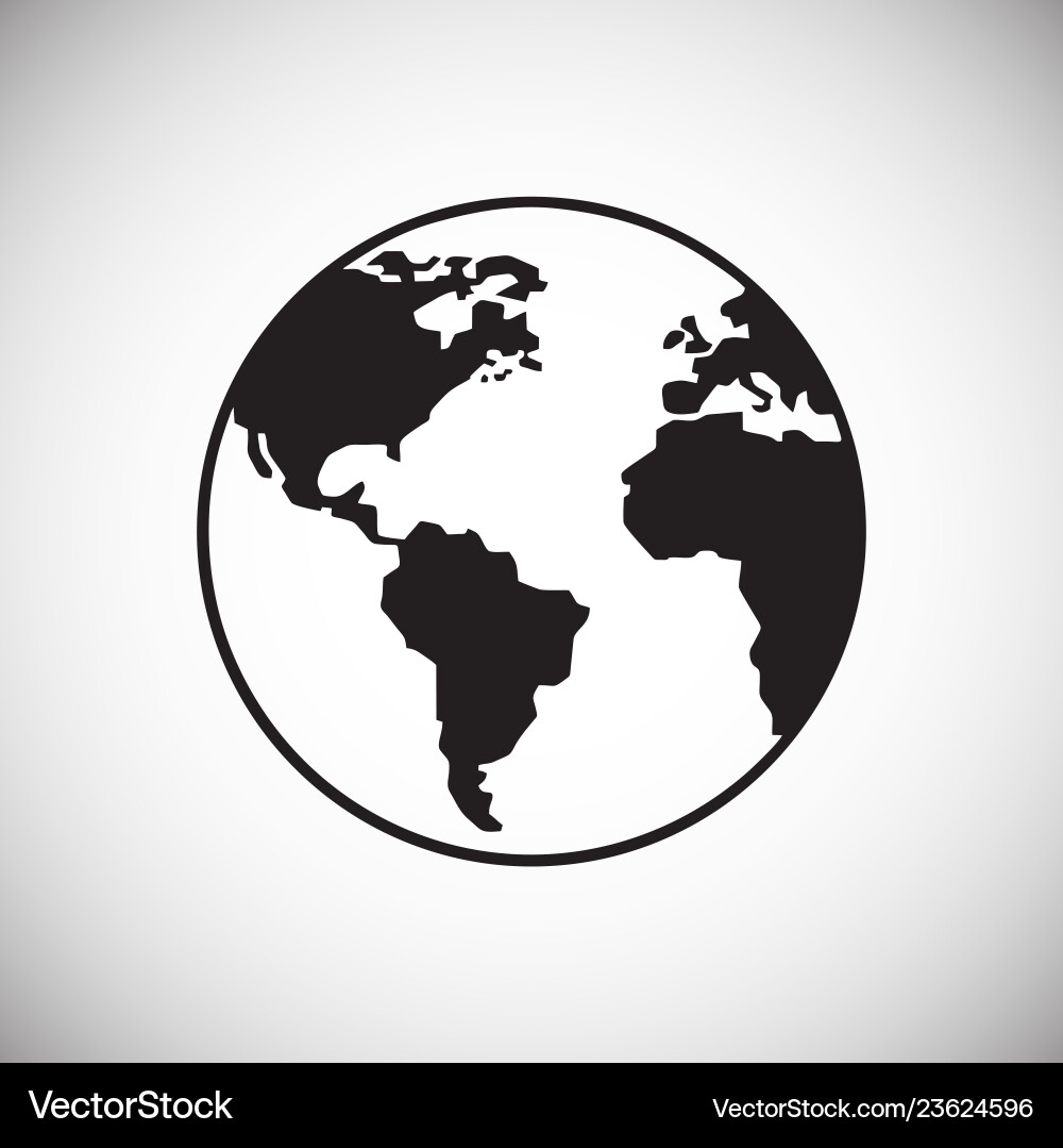 Globe icon on white background for graphic and web Globe icon on white background for graphic and web vector image