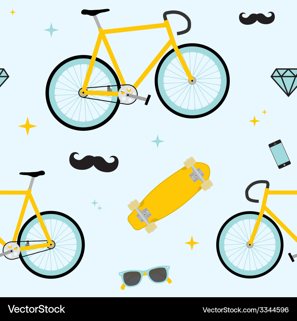 Hipster Objects Pattern vector image