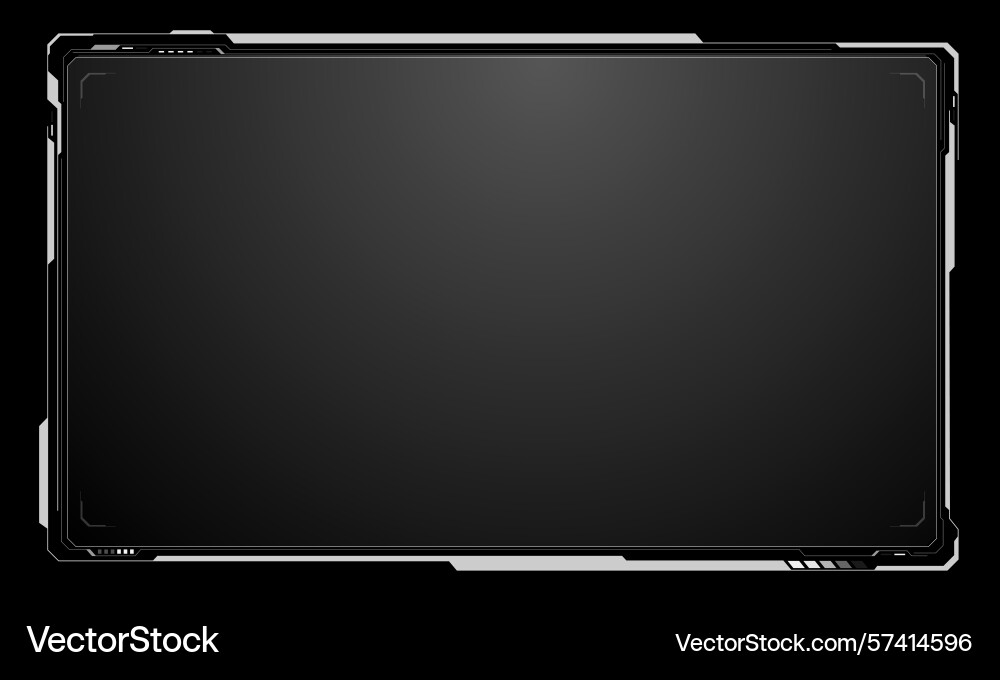 Hud frames white grey user interface elements Vector Image