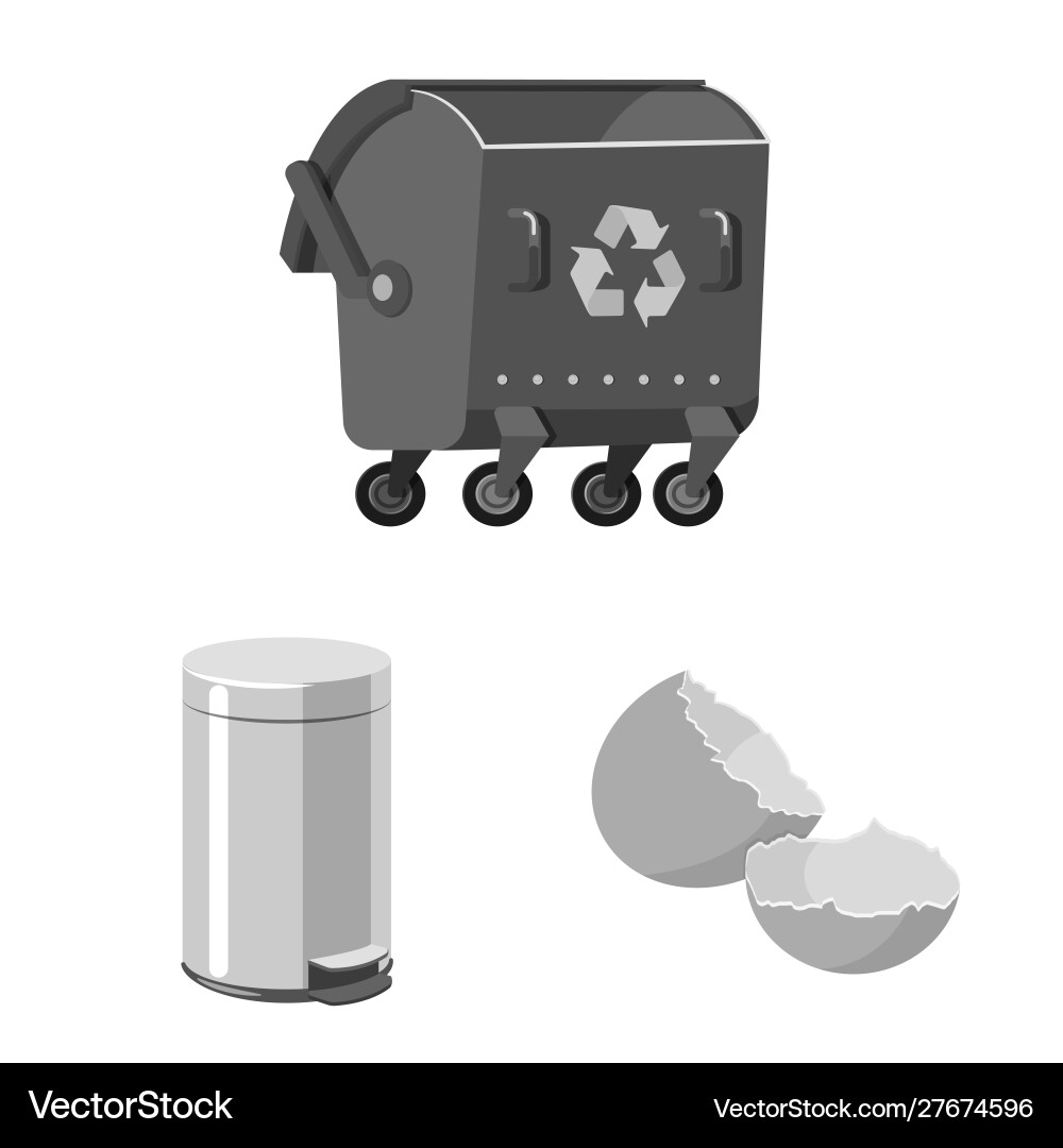 Isolated object dump and sort logo collection vector image