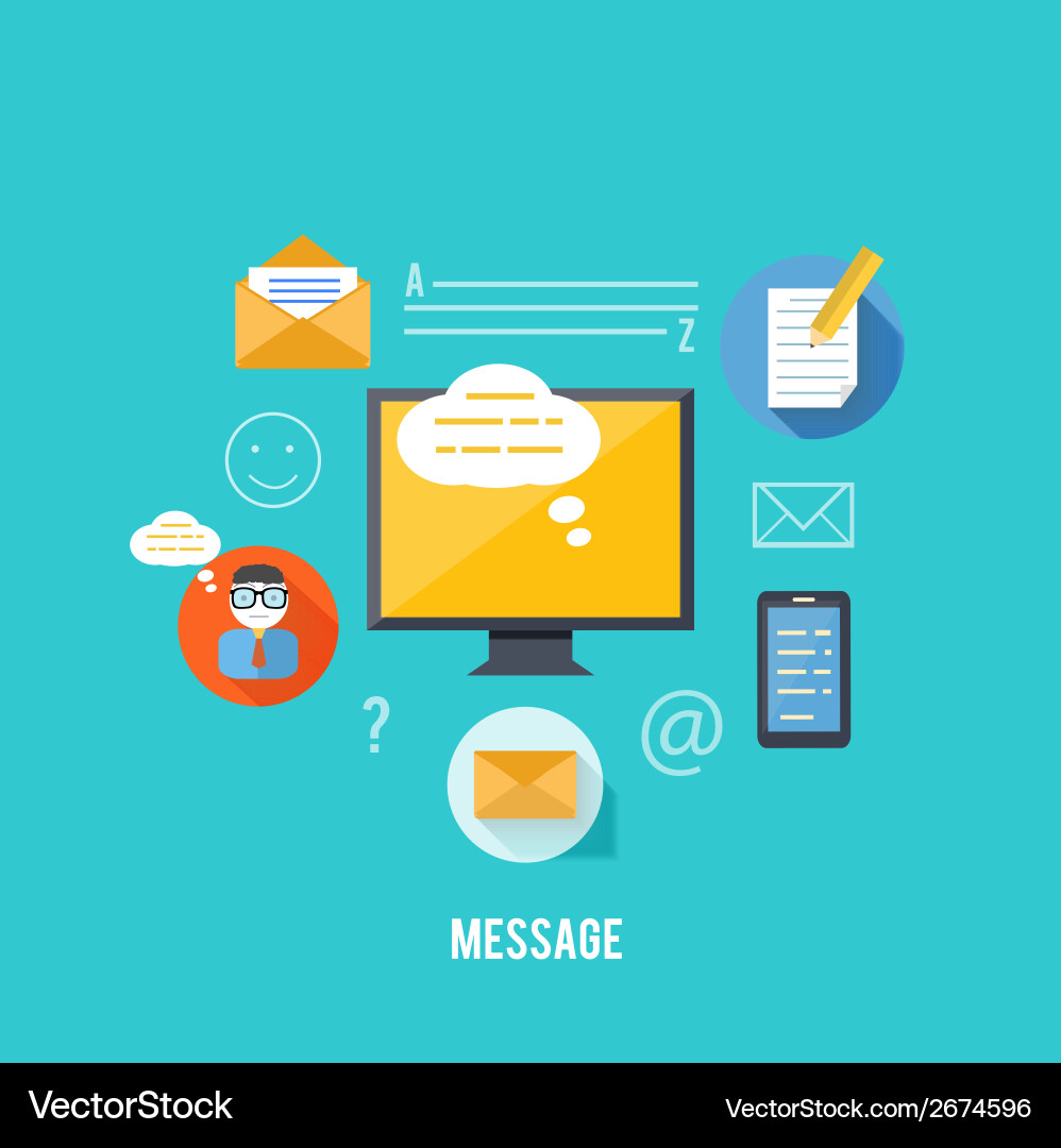 Messaging & Email Communication vector image