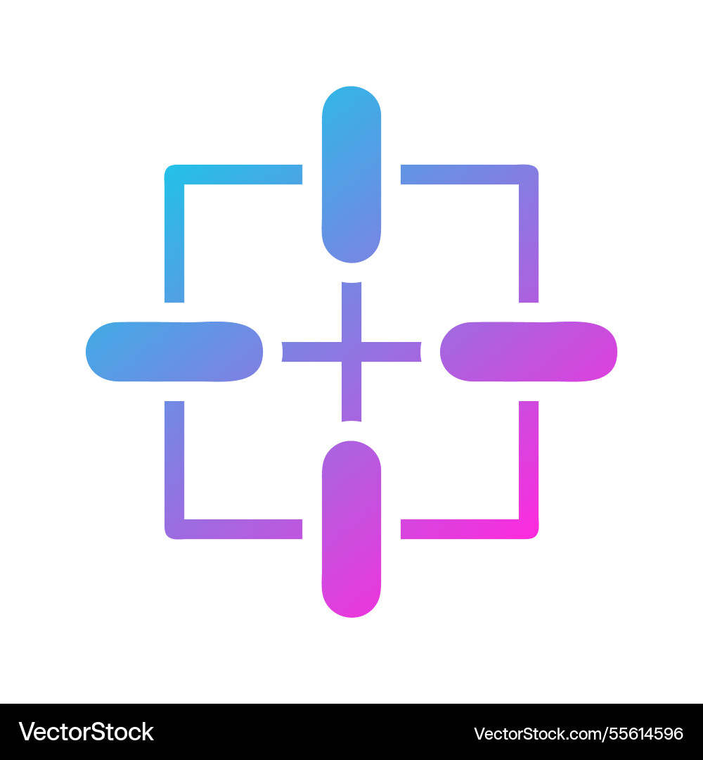 Modern target icon symbolizing precision and focus Vector Image