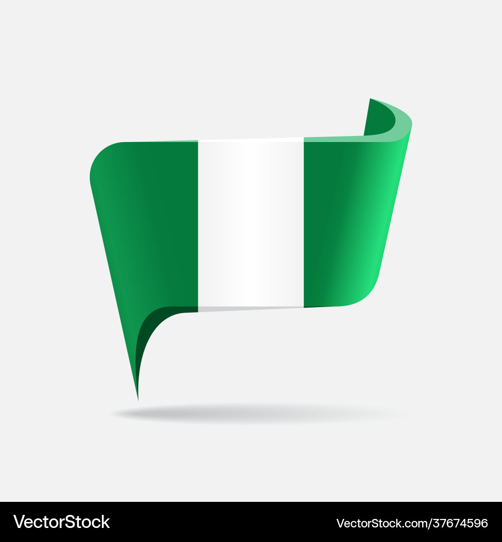 Nigerian Flag Pointer Layout Vector Image