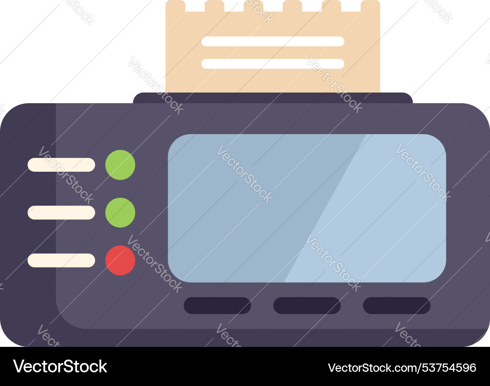 Office printer printing paper document using ink Office printer printing paper document using ink Vector Image