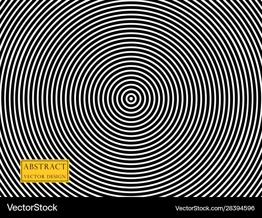 Radiating concentric circles overlay pattern vector image
