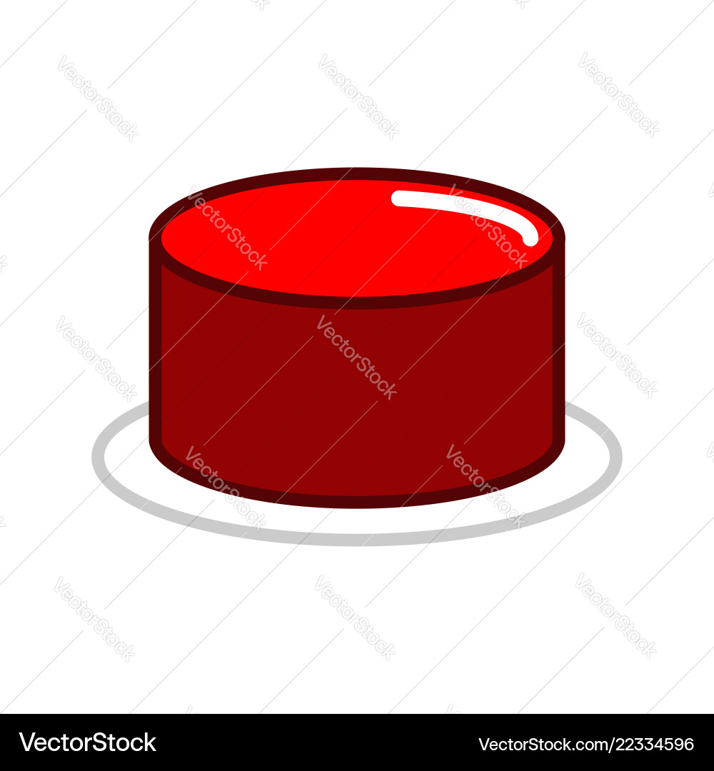 Red button isolated press in case of danger Red button isolated press in case of danger vector image