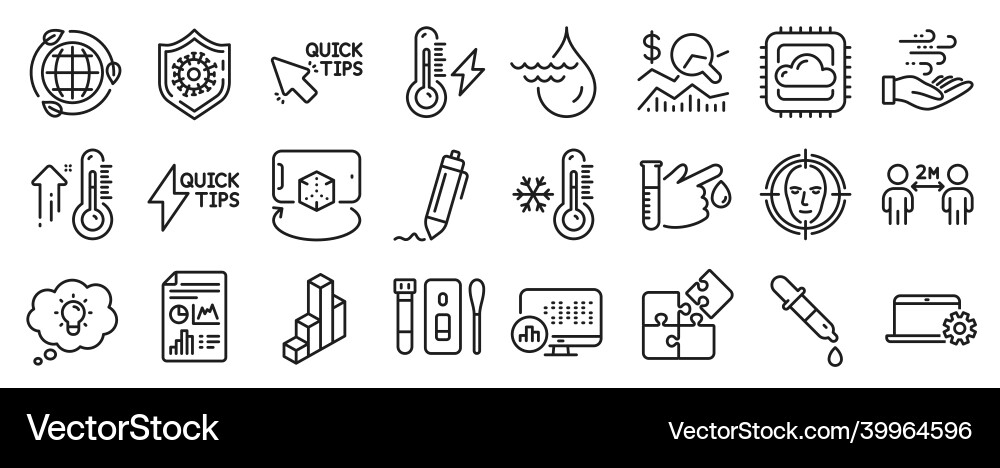 Set of science icons such as cloud computing eco Set of science icons such as cloud computing eco vector image