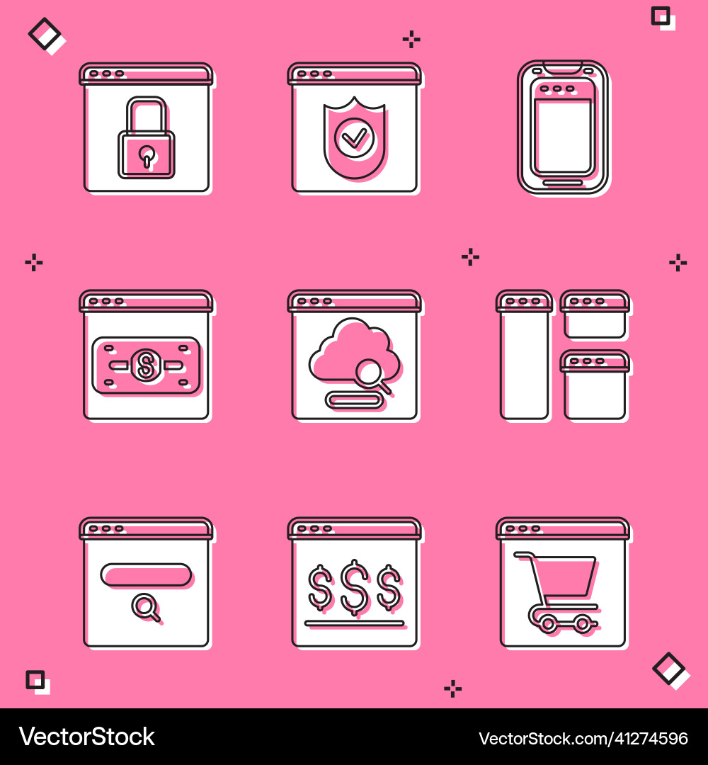 Set secure your site with https ssl browser Set secure your site with https ssl browser Vector Image