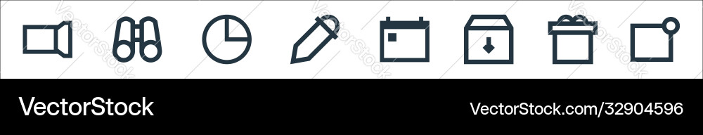 User interface line icons linear set quality User interface line icons linear set quality Vector Image