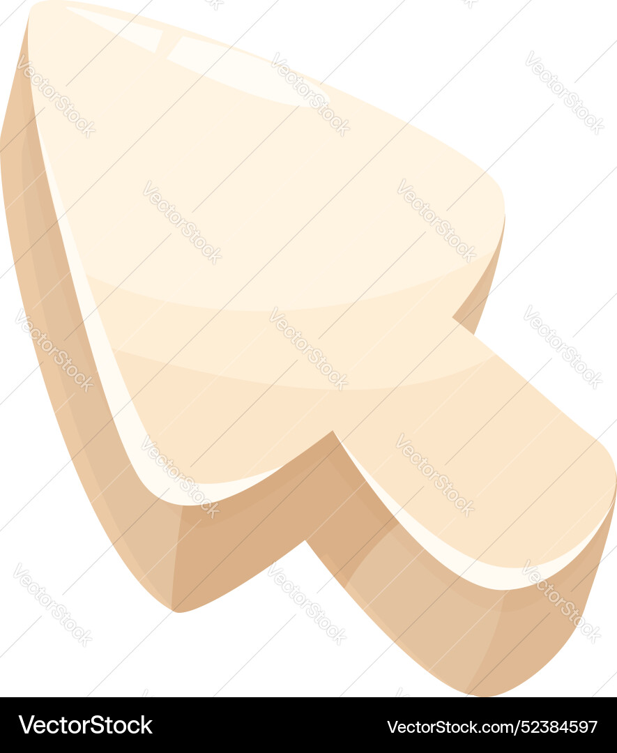 3d mouse cursor arrow pointing up right in beige 3d mouse cursor arrow pointing up right in beige vector image