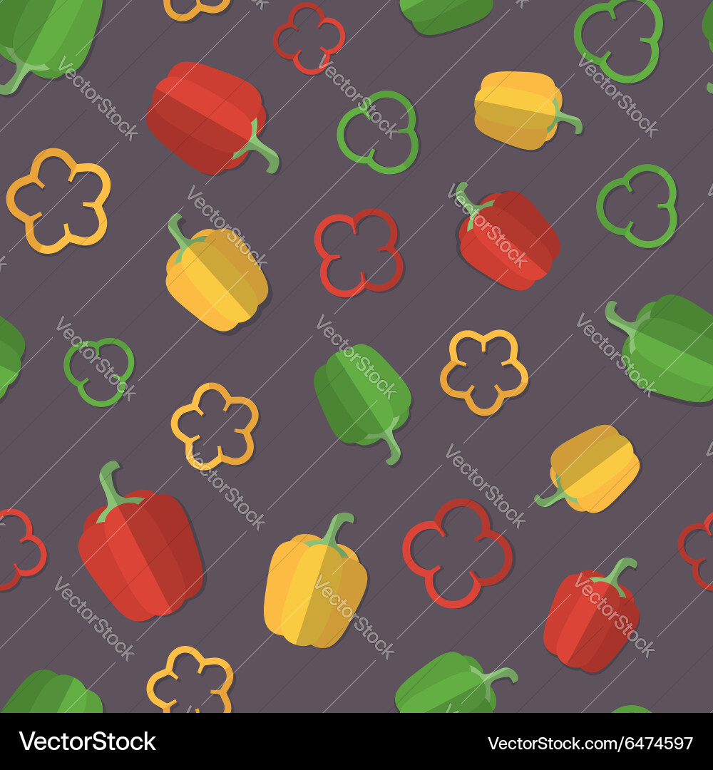 A set of vegetables patterns in flat style vector image