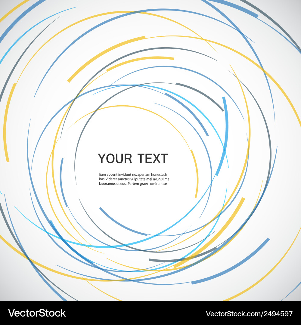 Abstract color line and circle background vector image