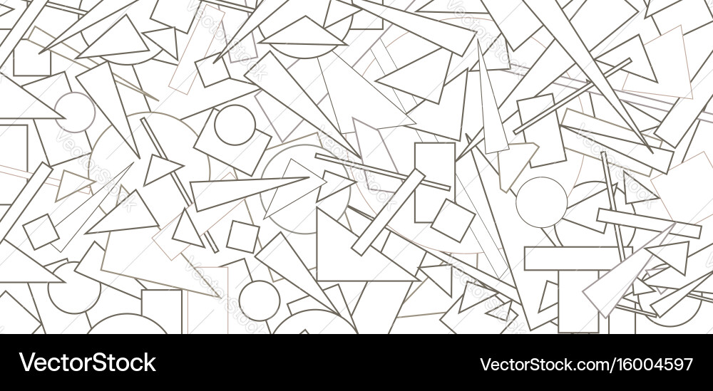 Abstract geometric form pattern chaotic flow vector image