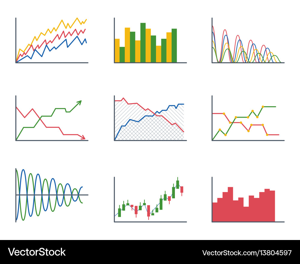 Business data graph analytics elements bar pie Business data graph analytics elements bar pie Vector Image