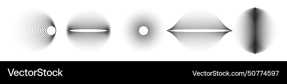 Circle line transition or distorted wave abstract Circle line transition or distorted wave abstract vector image