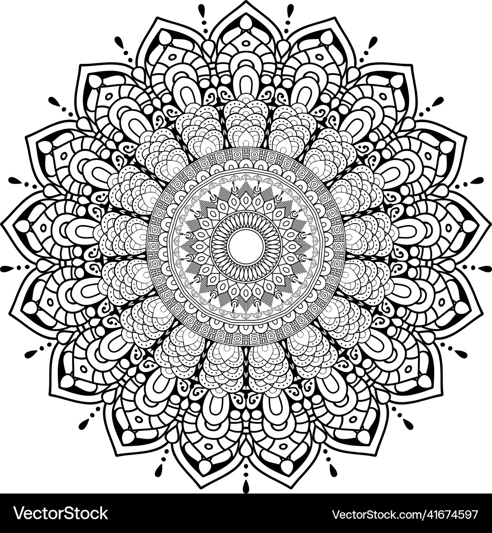 Circular pattern in form of mandala Vector Image
