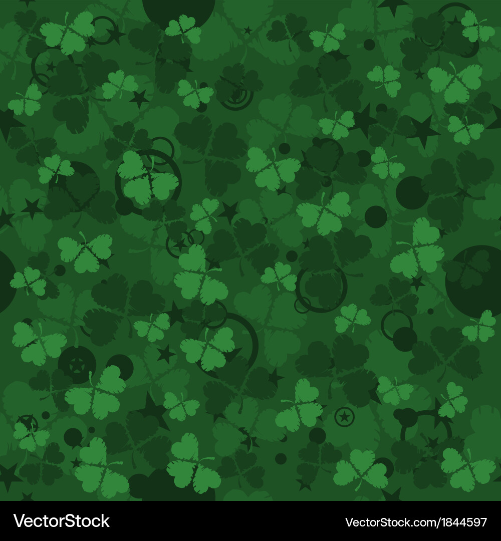 Clover Shamrock Pattern vector image
