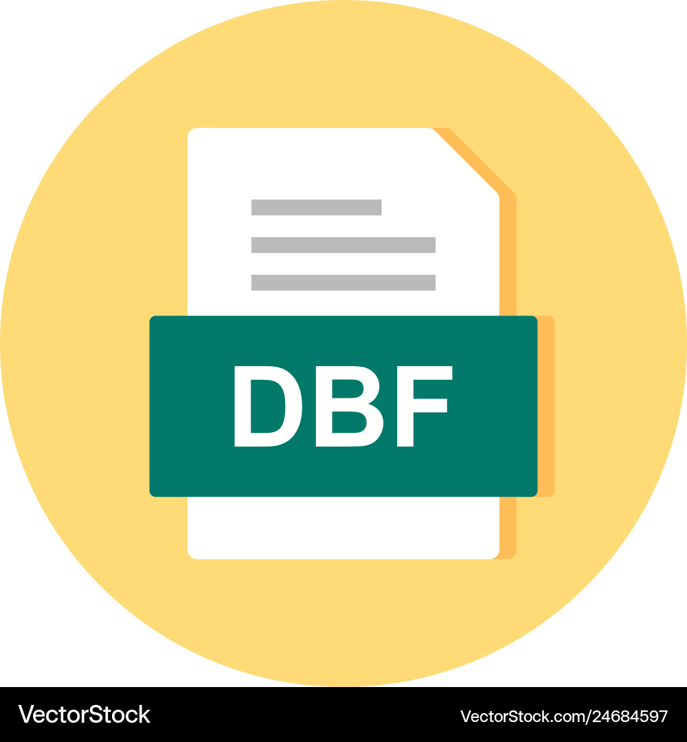 Dbf file document icon Vector Image