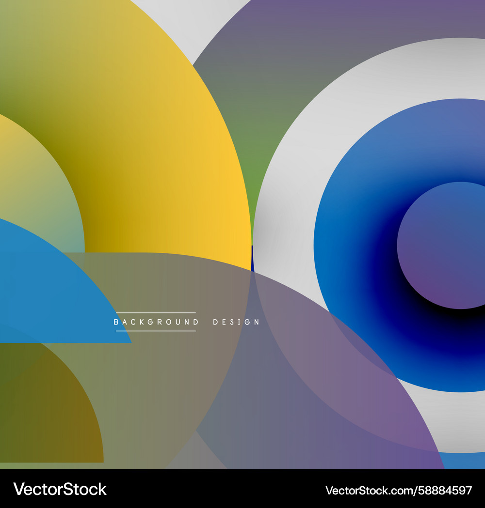 Dynamic Colorful Shape Overlap Vector Image