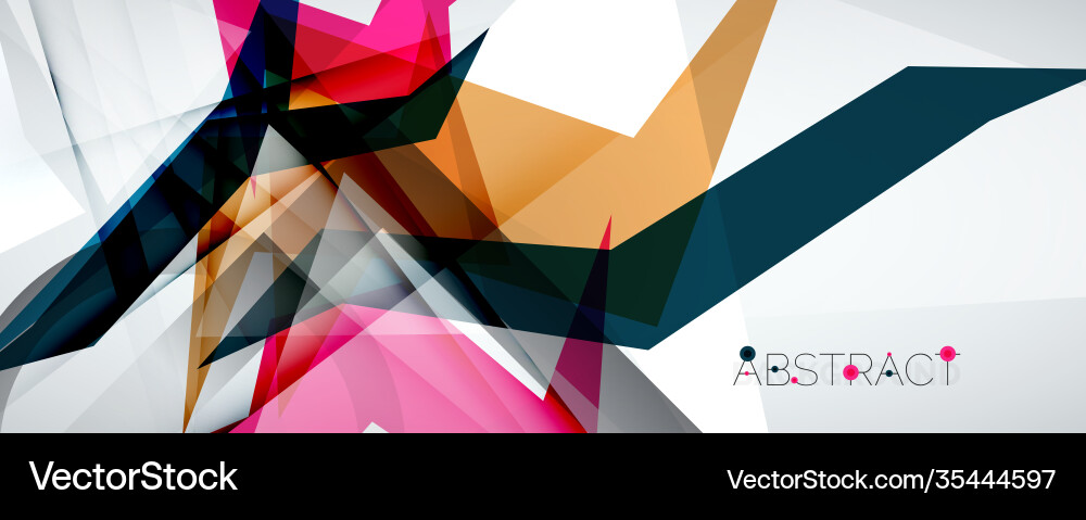 Geometric abstract background color triangle vector image